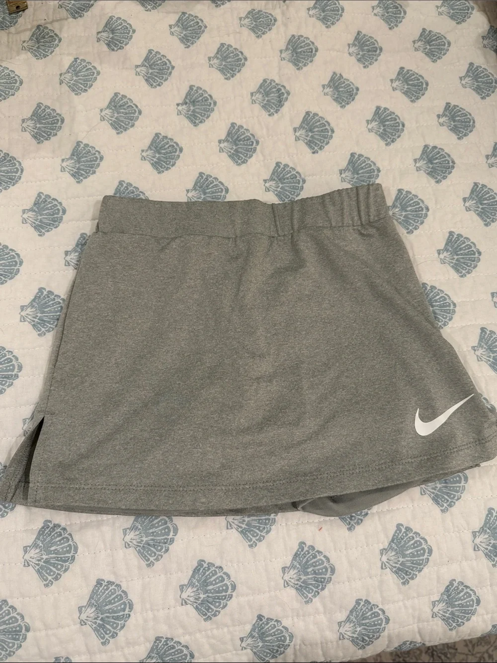 Nike Gray Girls' Athletic Skort with White Swoosh girls size 6x